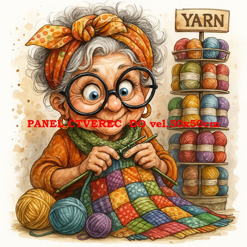 Bavlněný panel 10x10 cm