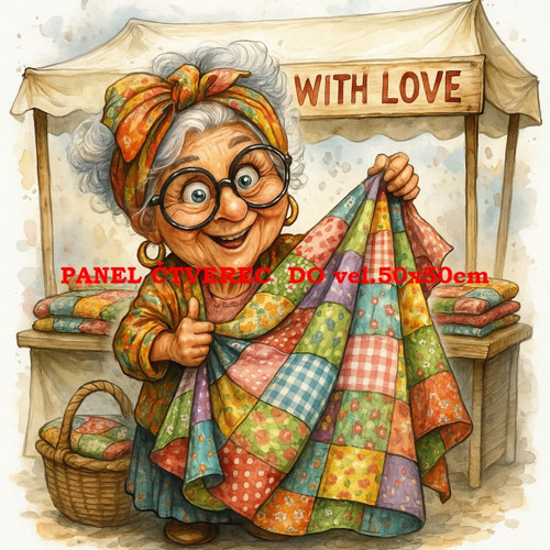 Bavlněný panel 10x10 cm