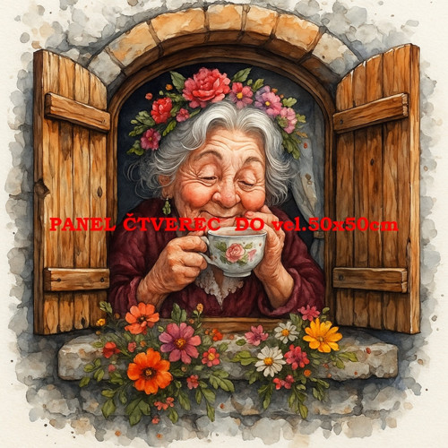 Bavlněný panel 10x10 cm