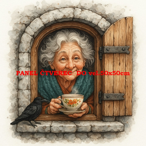 Bavlněný panel 10x10 cm — foto 1