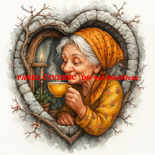 Bavlněný panel 10x10 cm