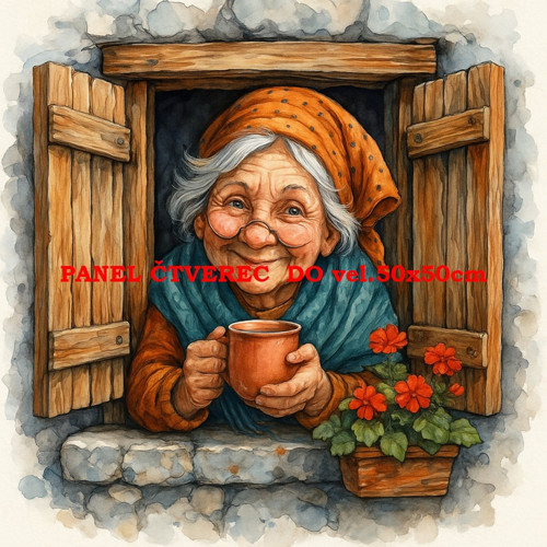 Bavlněný panel 10x10 cm