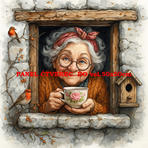 Bavlněný panel 10x10 cm
