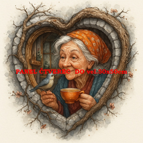 Bavlněný panel 10x10 cm