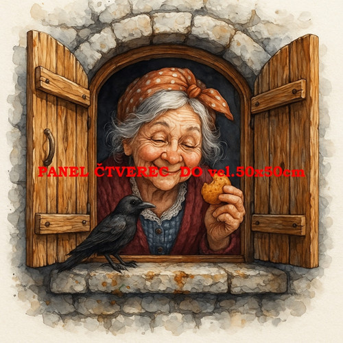 Bavlněný panel 10x10 cm — foto 1