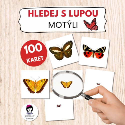 Hledej s lupou | třídění s lupou | motýli