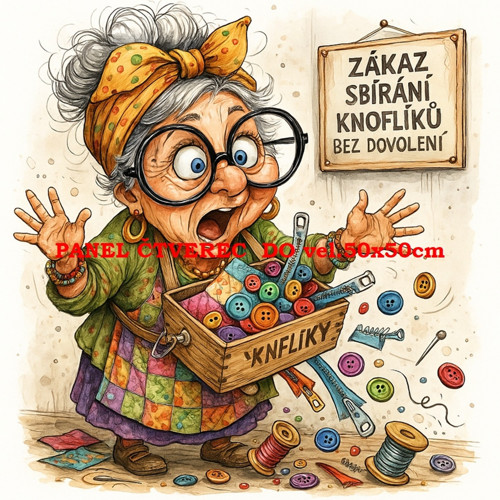 Bavlněný panel 10x10 cm