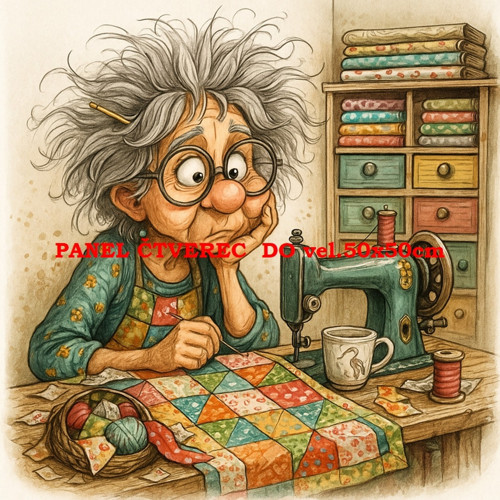 Bavlněný panel 10x10 cm — foto 1