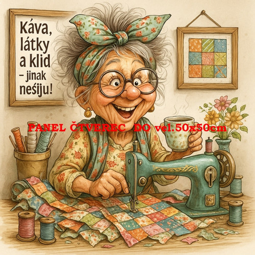 Bavlněný panel 10x10 cm