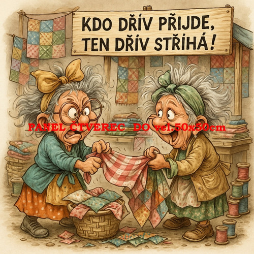 Bavlněný panel 10x10 cm