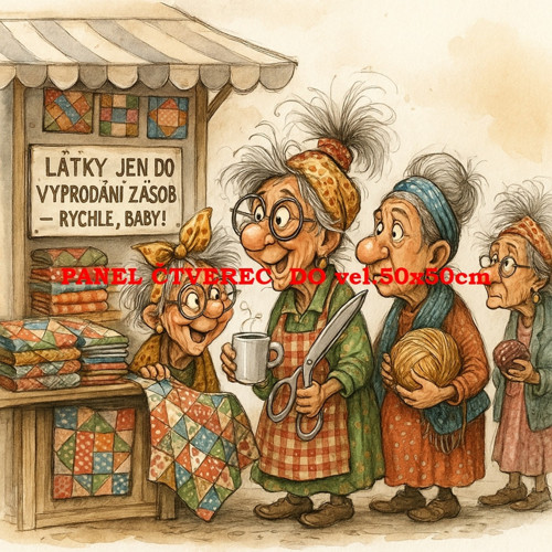 Bavlněný panel 10x10 cm