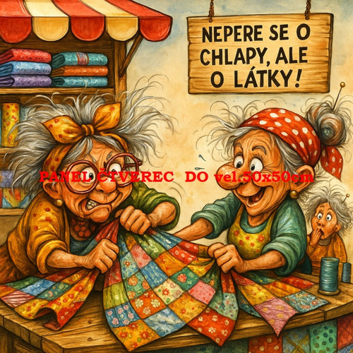 Bavlněný panel 10x10 cm — foto 1