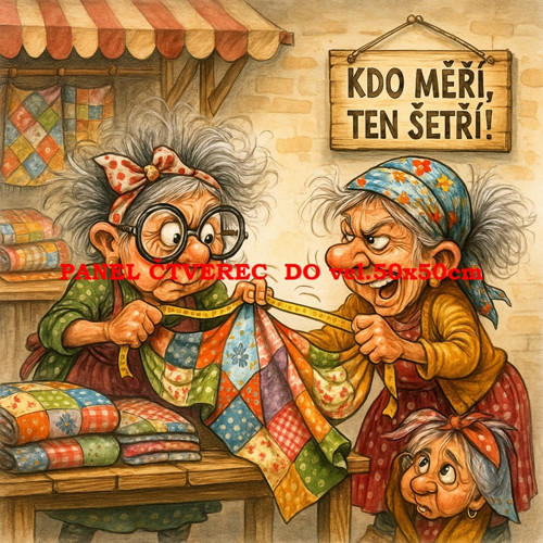 Bavlněný panel 10x10 cm — foto 1