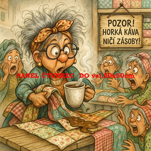 Bavlněný panel 10x10 cm — foto 1