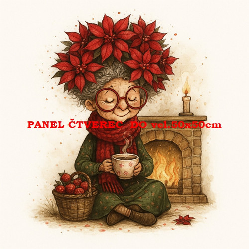 Bavlněný panel 10x10 cm — foto 1