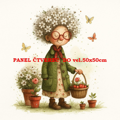 Bavlněný panel 10x10 cm — foto 1