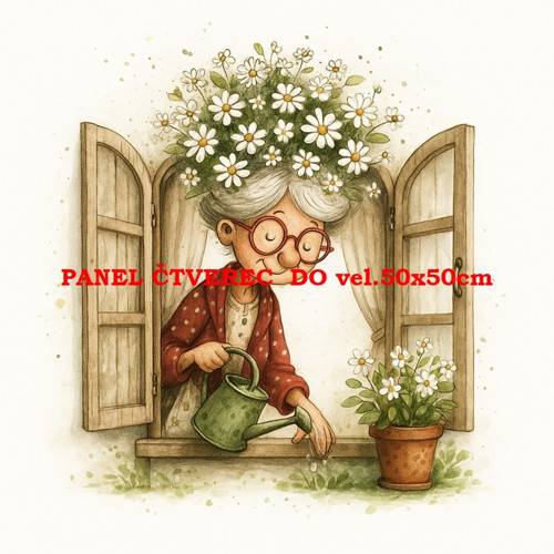 Bavlněný panel 10x10 cm — foto 1