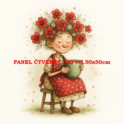 Bavlněný panel 10x10 cm