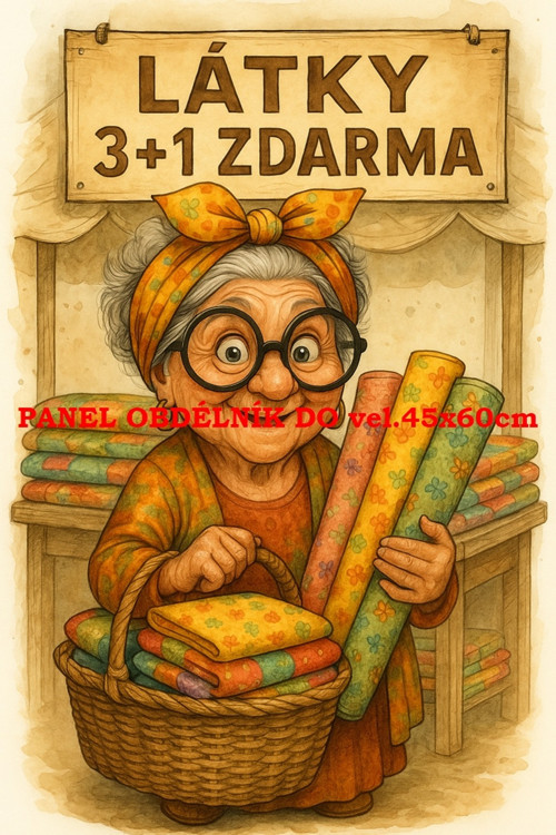 Bavlněný panel 7x10 cm — foto 1