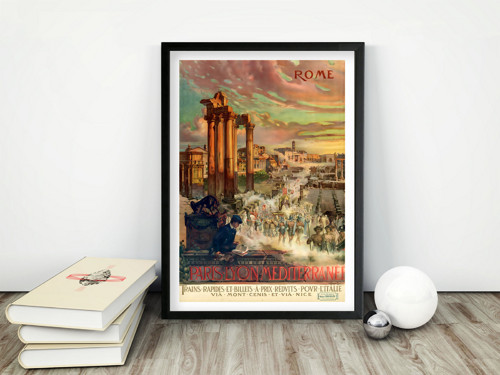 Řím - Vintage plakát Řím, Carlo Cussetti 1904