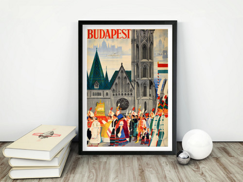 Budapešť - Vintage plakát Budapešť-Jeges Ernö 1930