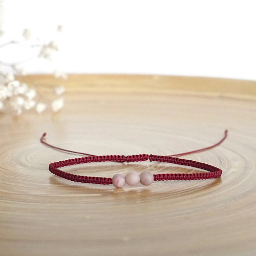 Shamballa náramek Lovely // rodochrozit matný