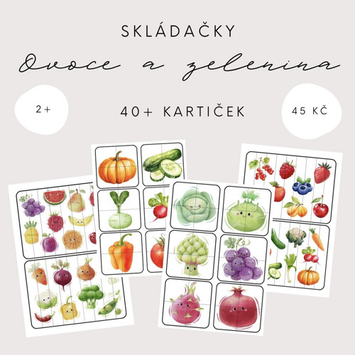 Skládačky - ovoce a zelenina (PDF - tisk)