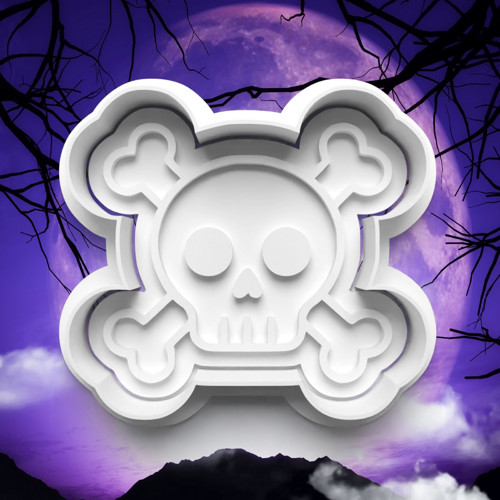 Vykrajovátko Halloween - lebka a skřížené hnáty