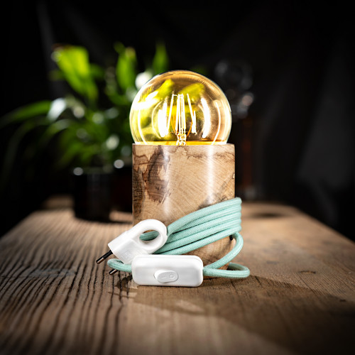 Mína - stolní lampa z rozkvetlého jasanu