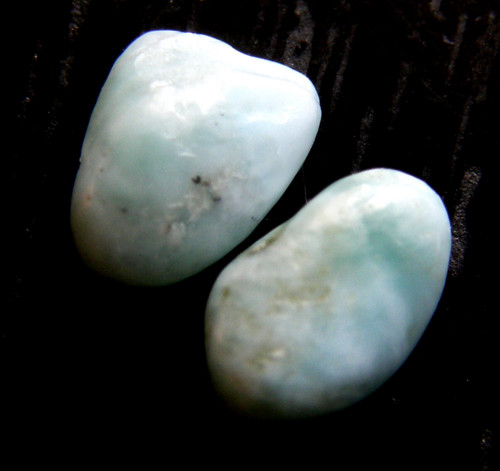 Larimar - tromlované kousky - pár