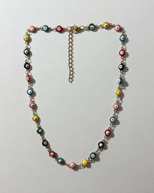 Multicolor Evil Eye Necklace