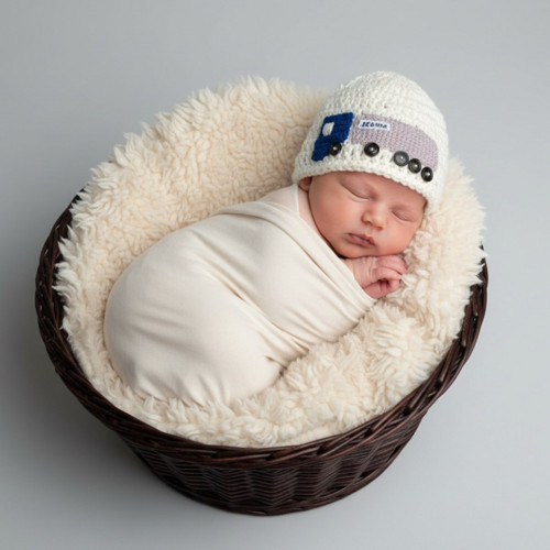 Háčkovaná čepička - překvapení pro tatínka — foto 1