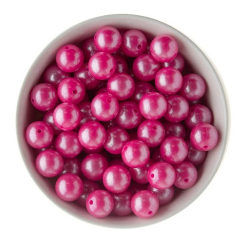 Silikonové korále - Sassy Pink - 15mm