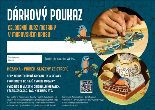 Dárkový poukaz na celodenní kurz mozaiky