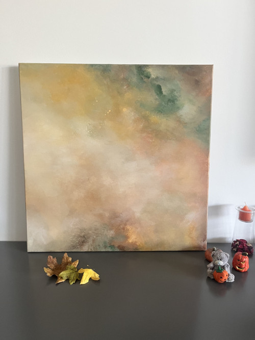 Abstraktní obraz - Podzim 60x60