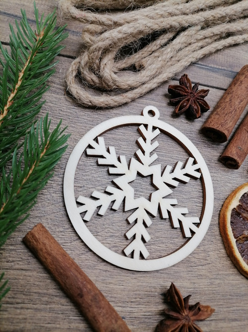 Vánoční koule / baňka s vločkou