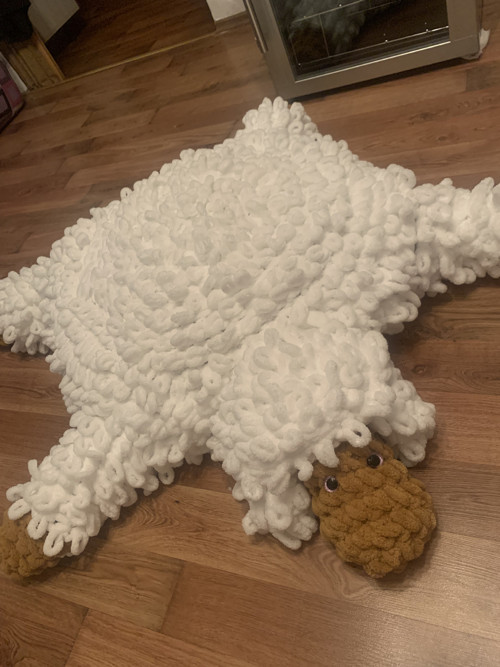 Velikonoční relax kobereček ovečka Puffy 65x75 cm