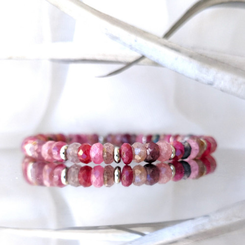 Minerální náramek/spinel - broušené rondelky /0,55