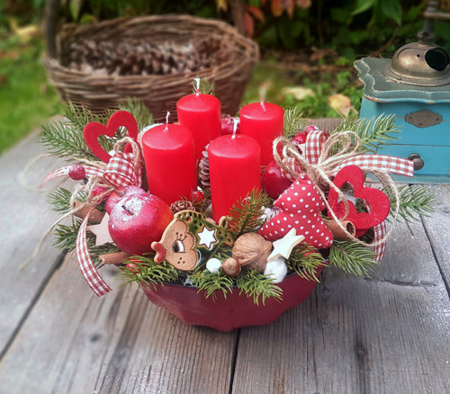 Adventní svícen "Vánoce tradičně"