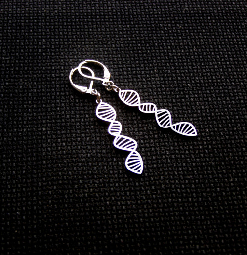 MOLEKULA DNA*náušnice z chir. oceli II.
