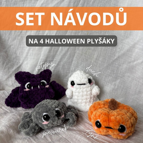 Set návodů na 4 Halloween plyšáky