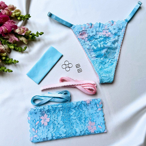 Šicí sada – Tanga Cindy (modrá)