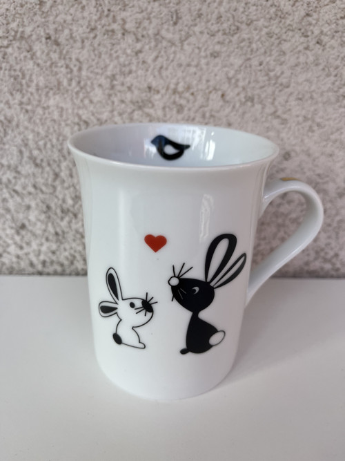Porcelánový hrnek- Zaječí láska