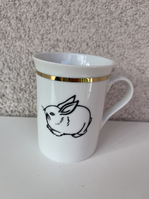 Porcelánový hrnek- Králík