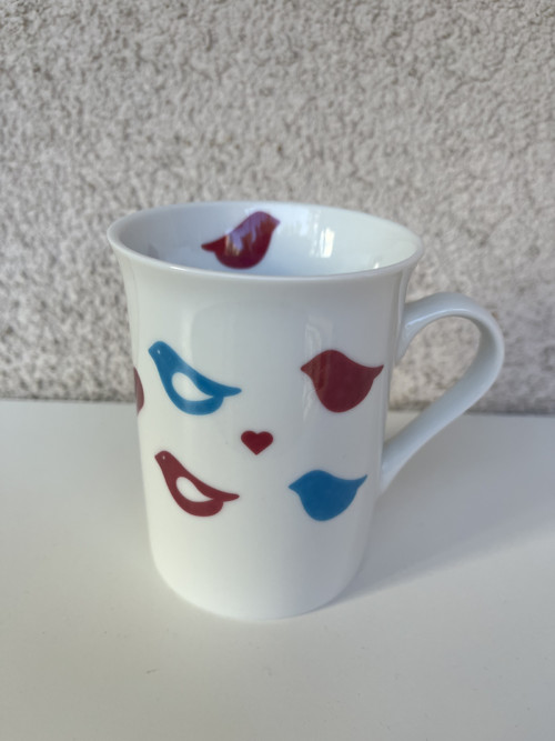 Dětský, porcelánový hrnek- Birds