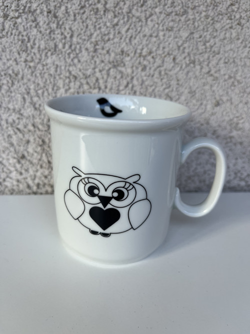 Dětský, porcelánový hrnek - Sovičky