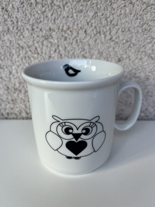 Dětský, porcelánový hrnek - Sovičky