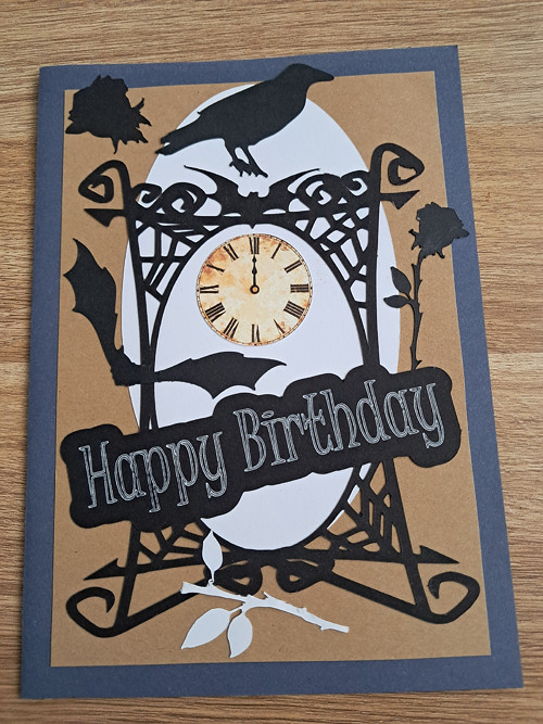 Přáníčko - Happy Birthday (gothic)
