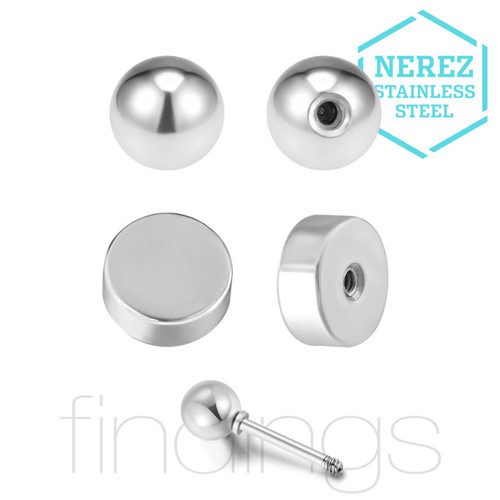 Šroubovací zarážky OCEL / 2 ks / Kulaté 4mm — foto 1