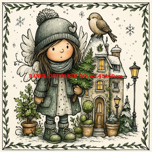 Bavlněný panel 10x10 cm
